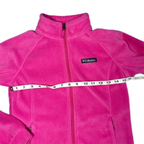 Columbia Girl's Fleece Lightweight Jacket Pink Size M 10/12 Excellent condition - Picture 4 of 7